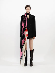 Talking Walls ela fluor single face square scarf fluor