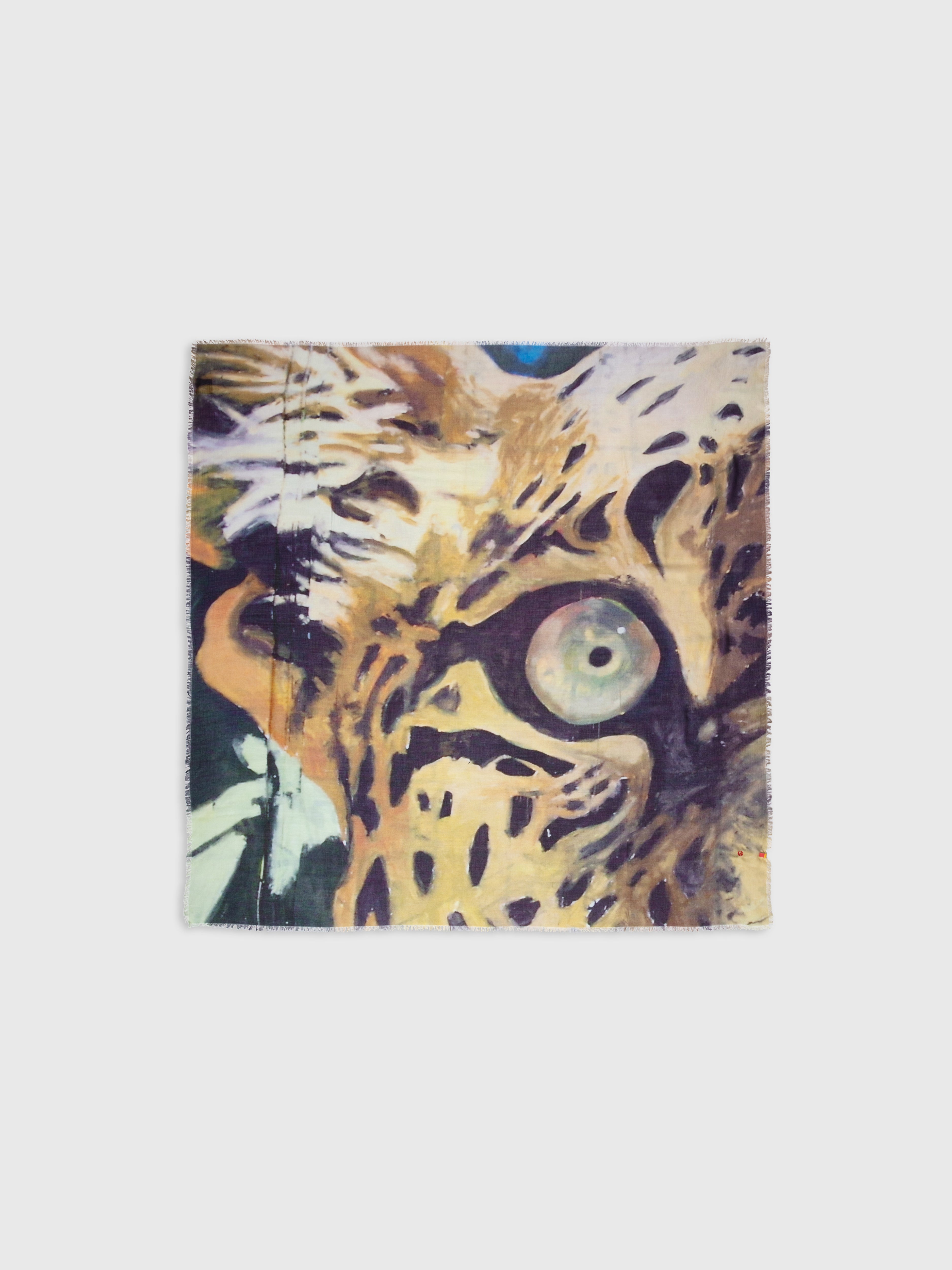 Talking Walls ela leopard single face square scarf leopard