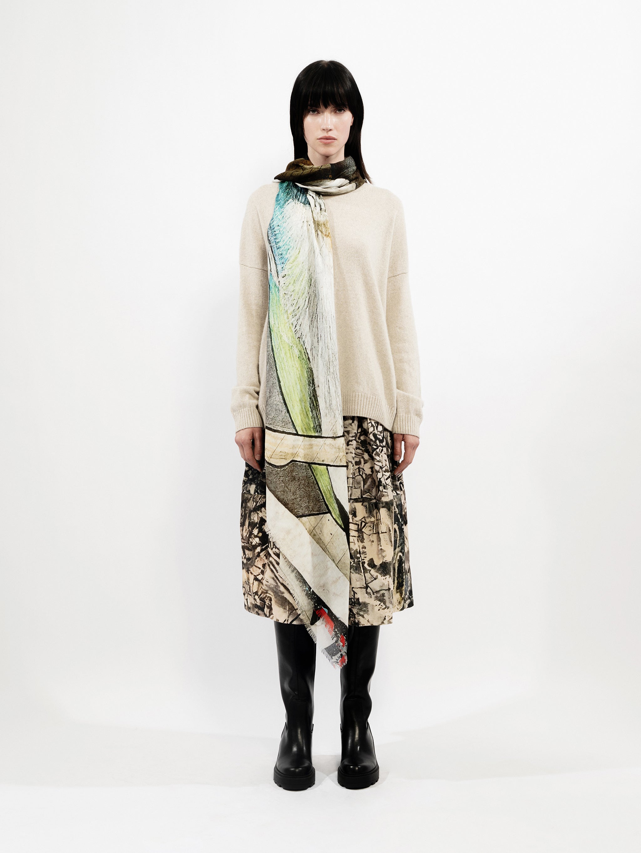 Talking Walls ela melody single face square scarf melody