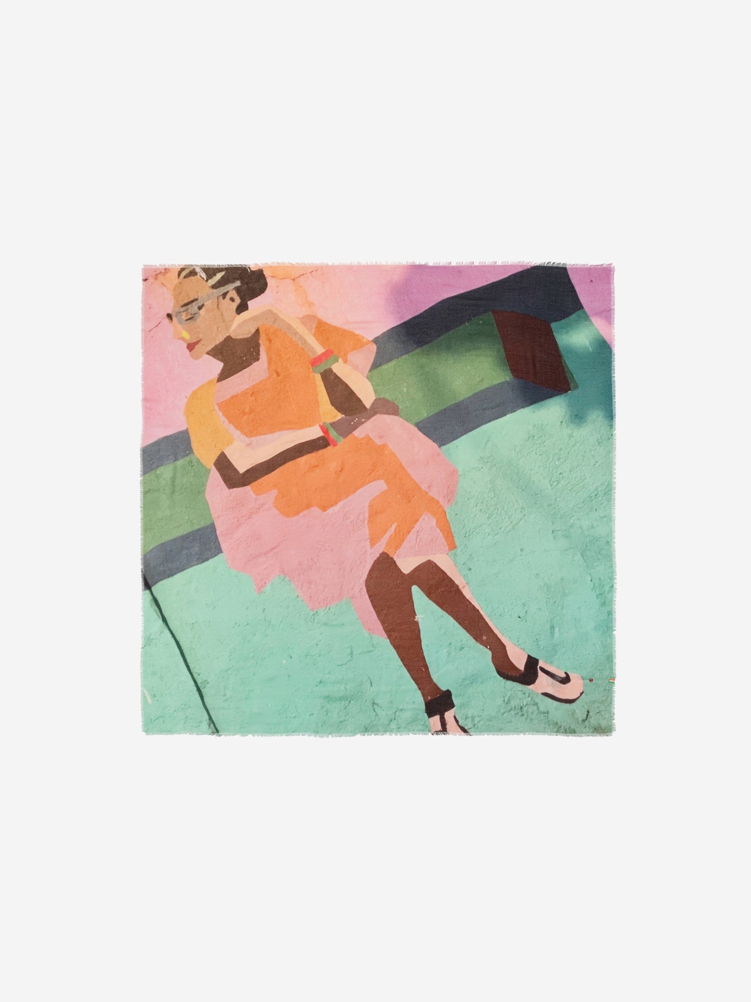 Talking Walls ela muse single face square scarf muse