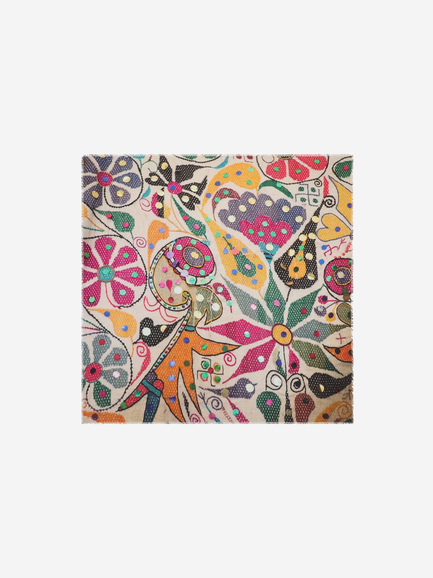 Talking Walls ela paillette single face square scarf paillette