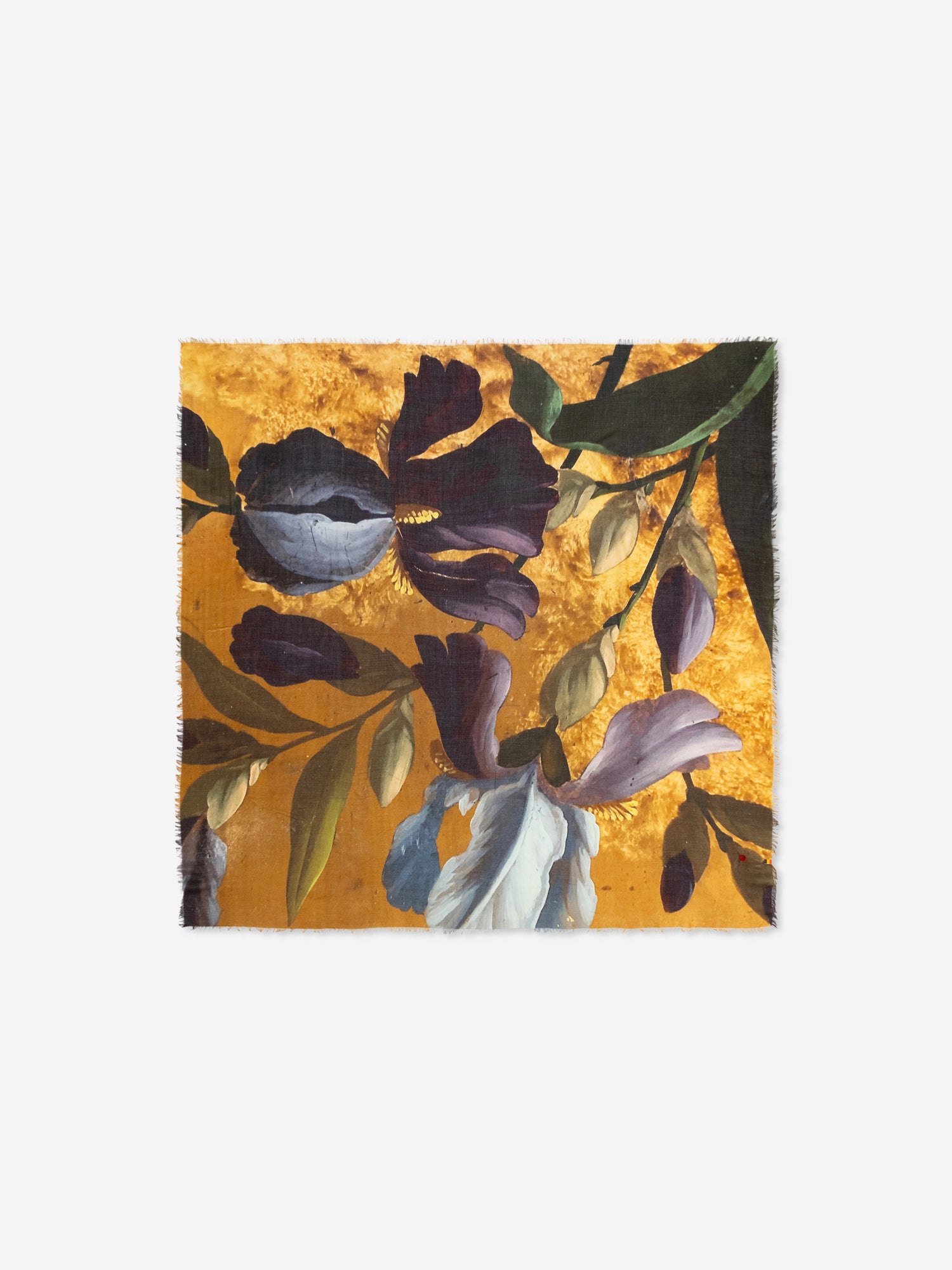 Talking Walls ela plum single face square scarf plum