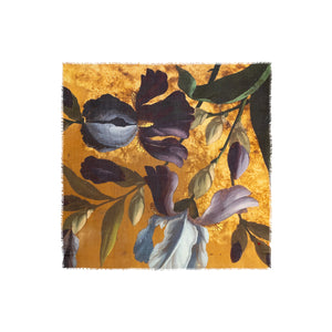 Talking Walls ela plum single face square scarf plum