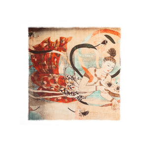 Talking Walls ela senso-ji single face square scarf senso-ji