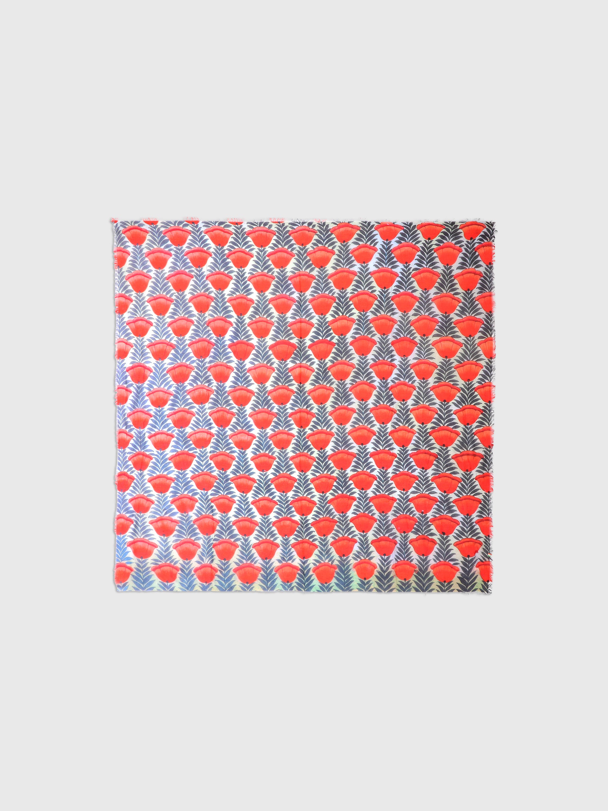 Talking Walls ela single face single face square scarf poppy