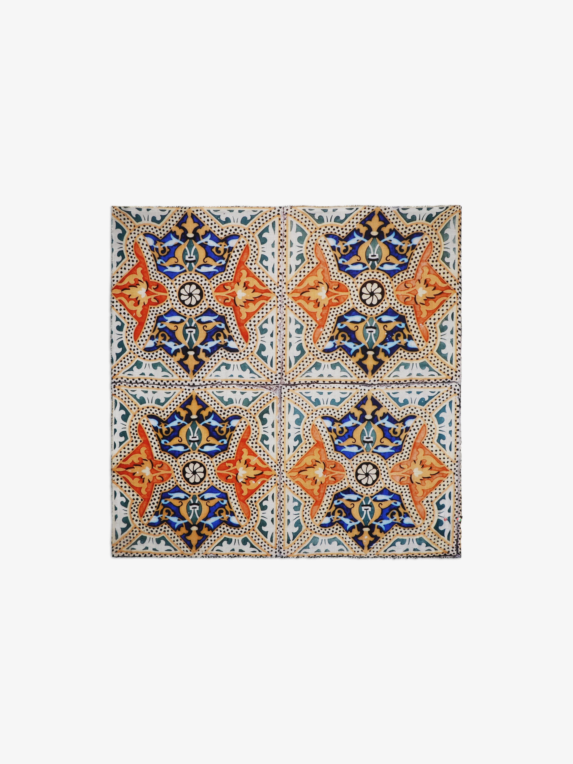 Talking Walls ela single face single face square scarf talavera mexicana