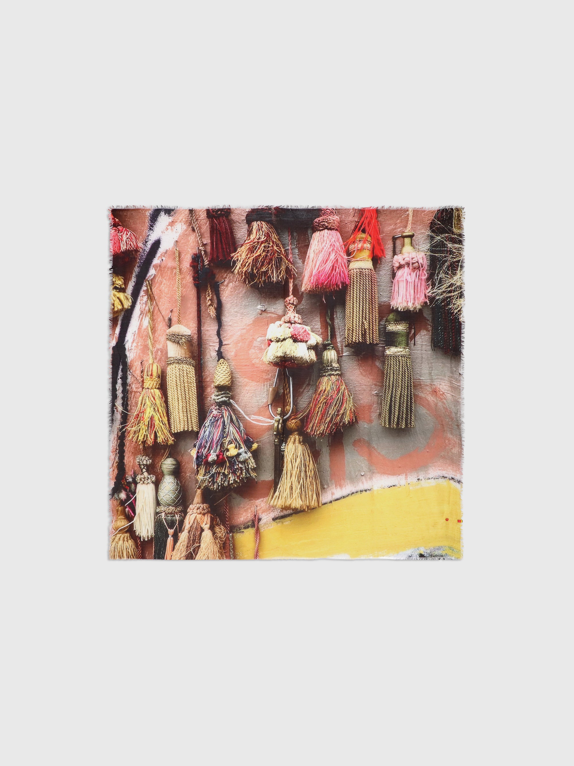 Talking Walls ela single face single face square scarf funny tassels