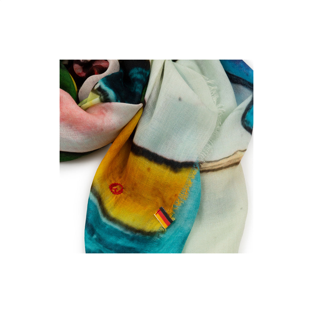 Talking Walls ela single face single face square scarf glazy daisy single