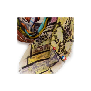 Talking Walls ela single face single face square scarf les yeux du panier