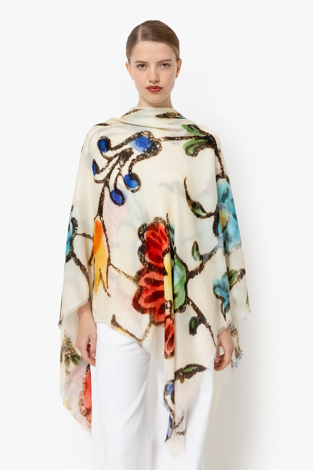 Talking Walls ela single face single face square scarf syramik single