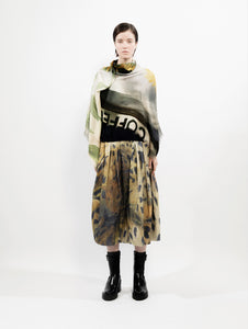 Talking Walls ela tournesol single face square scarf tournesol