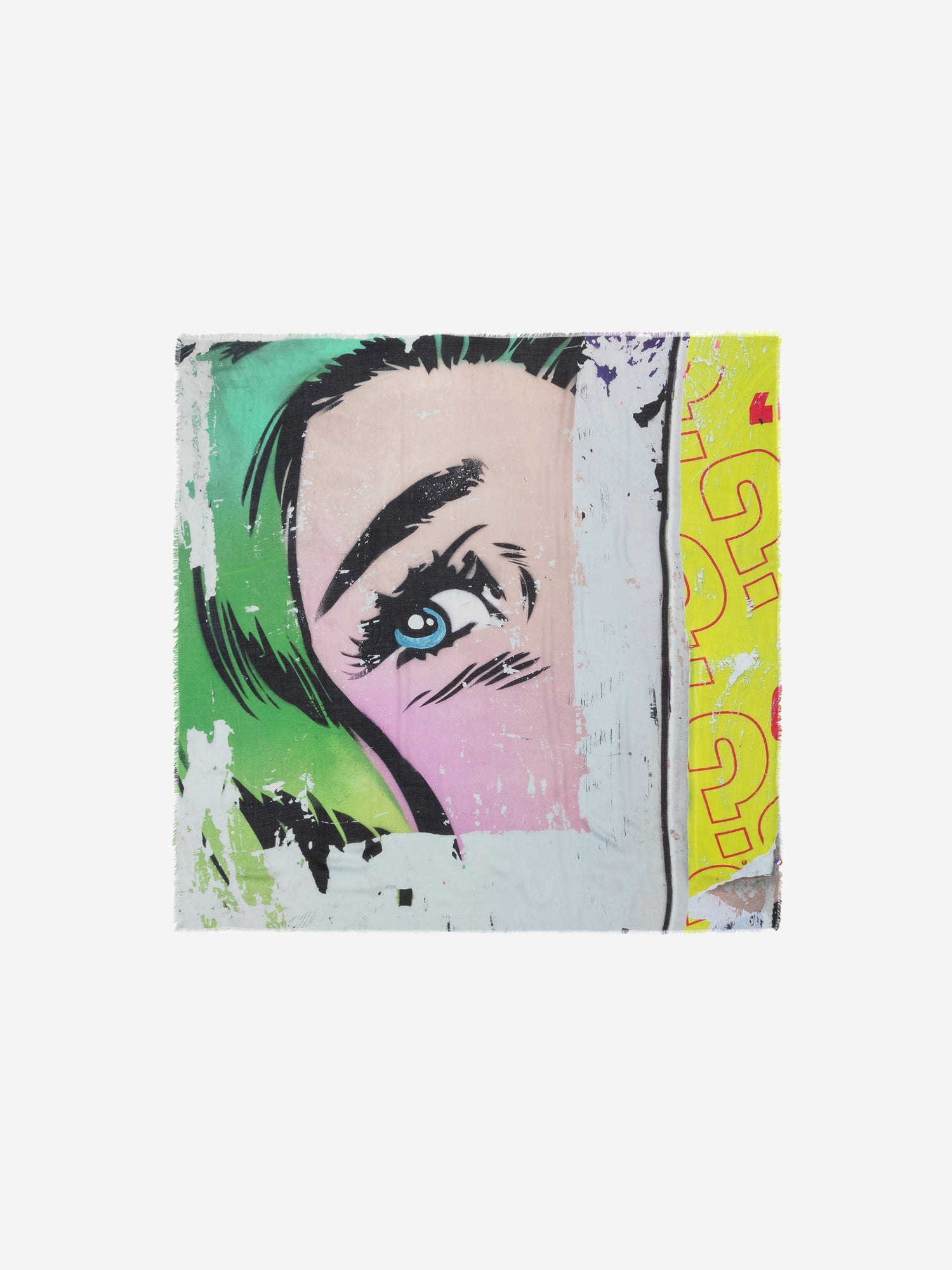 Talking Walls ela why? single face square scarf why?