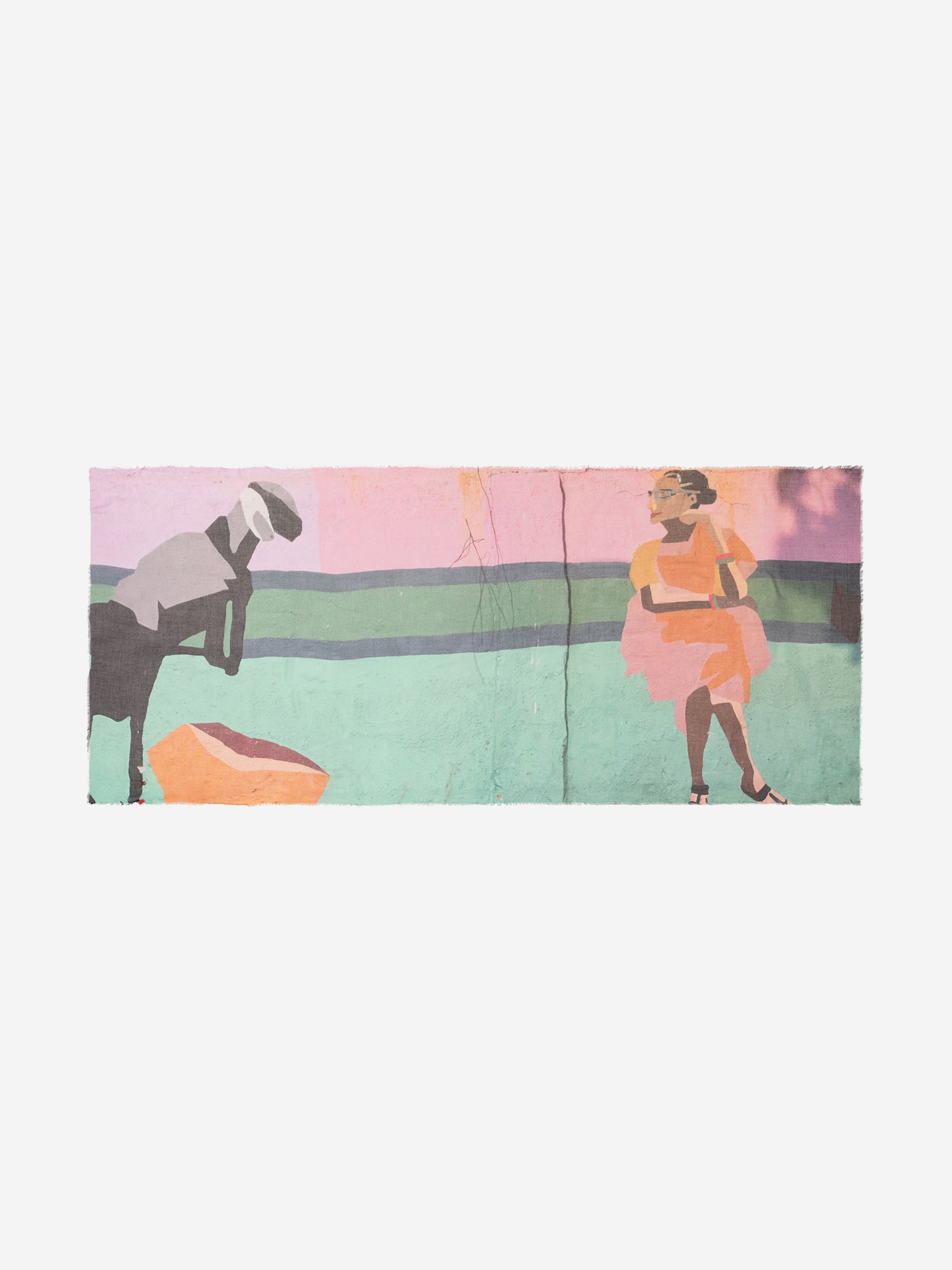 Talking Walls gloria muse single face square scarf muse