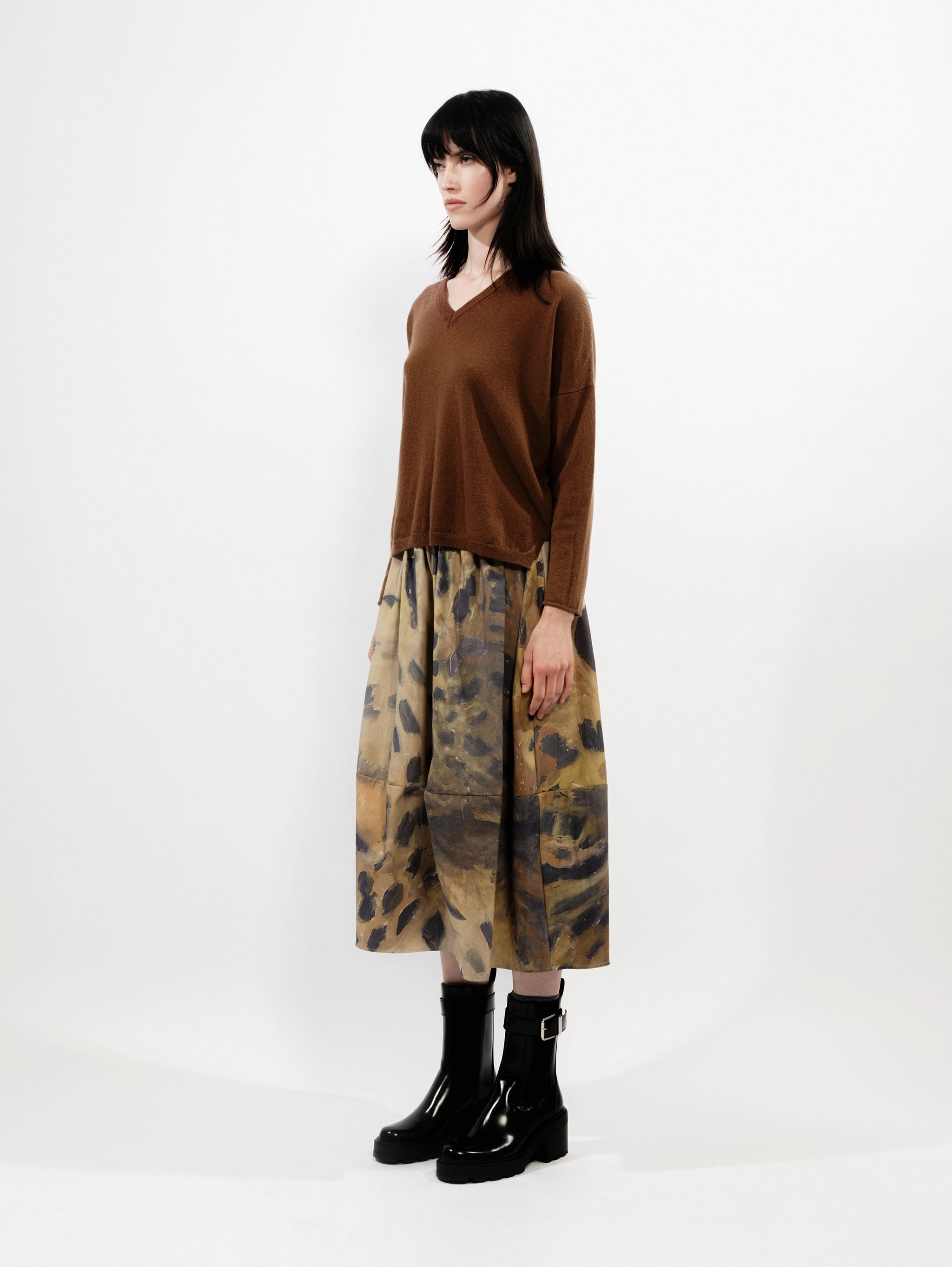 Talking Walls ira umber relaxed sweater umber