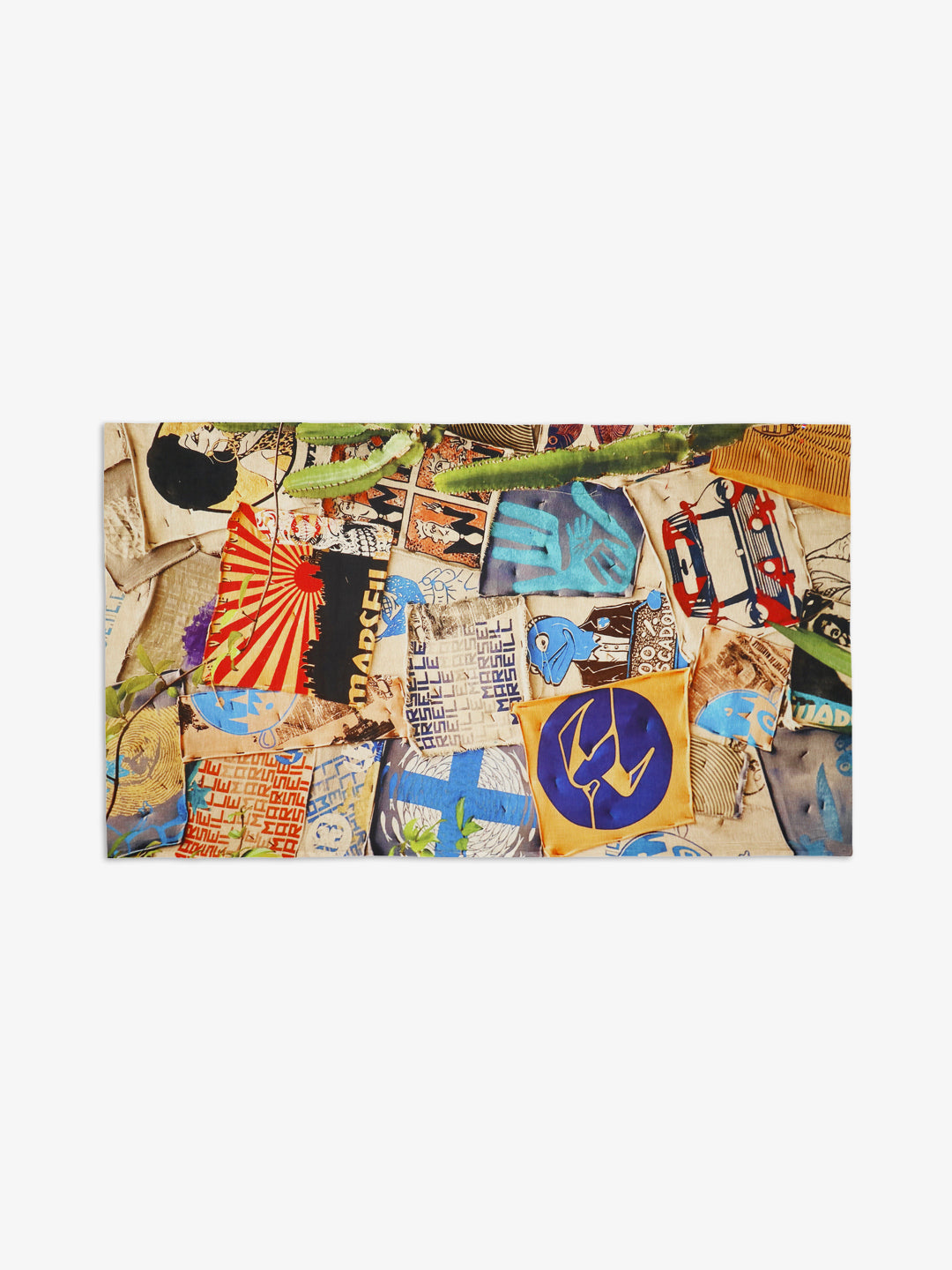 Talking Walls joy single face single face rectangular scarf lou pescadou