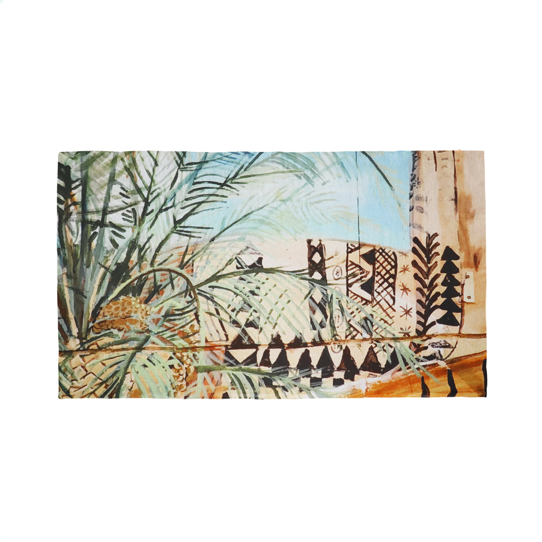 Talking Walls joy single face single face rectangular scarf tiébélé