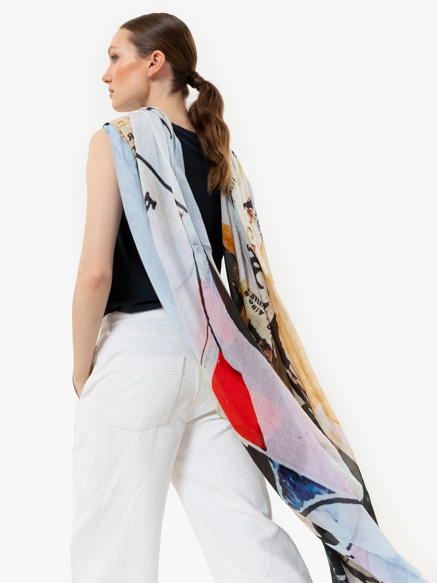 Talking Walls joy single face single face rectangular scarf la divine comédie