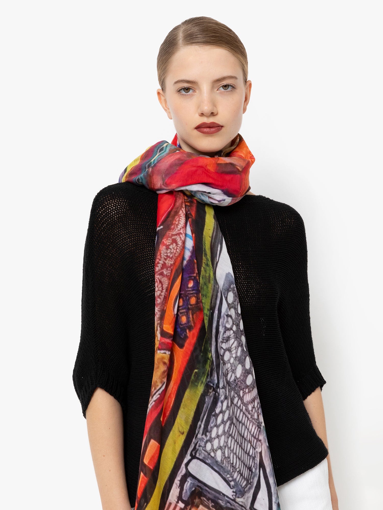 Talking Walls joy single face single face rectangular scarf les yeux du panier rectangle