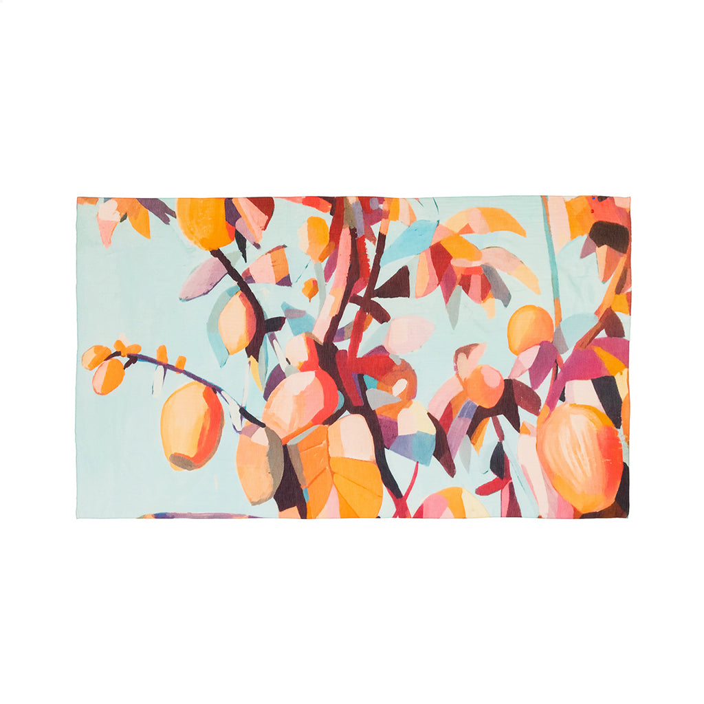 Talking Walls joy single face Single face rectangular scarf pêche
