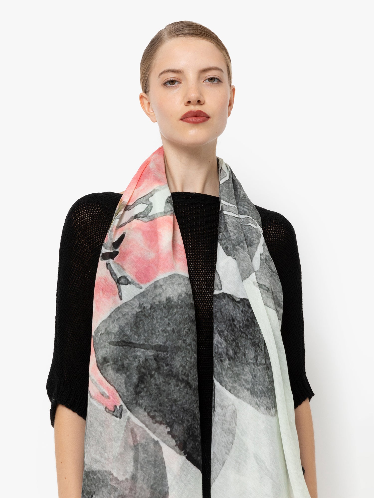 Talking Walls joy single face single face rectangular scarf sakura rectangle