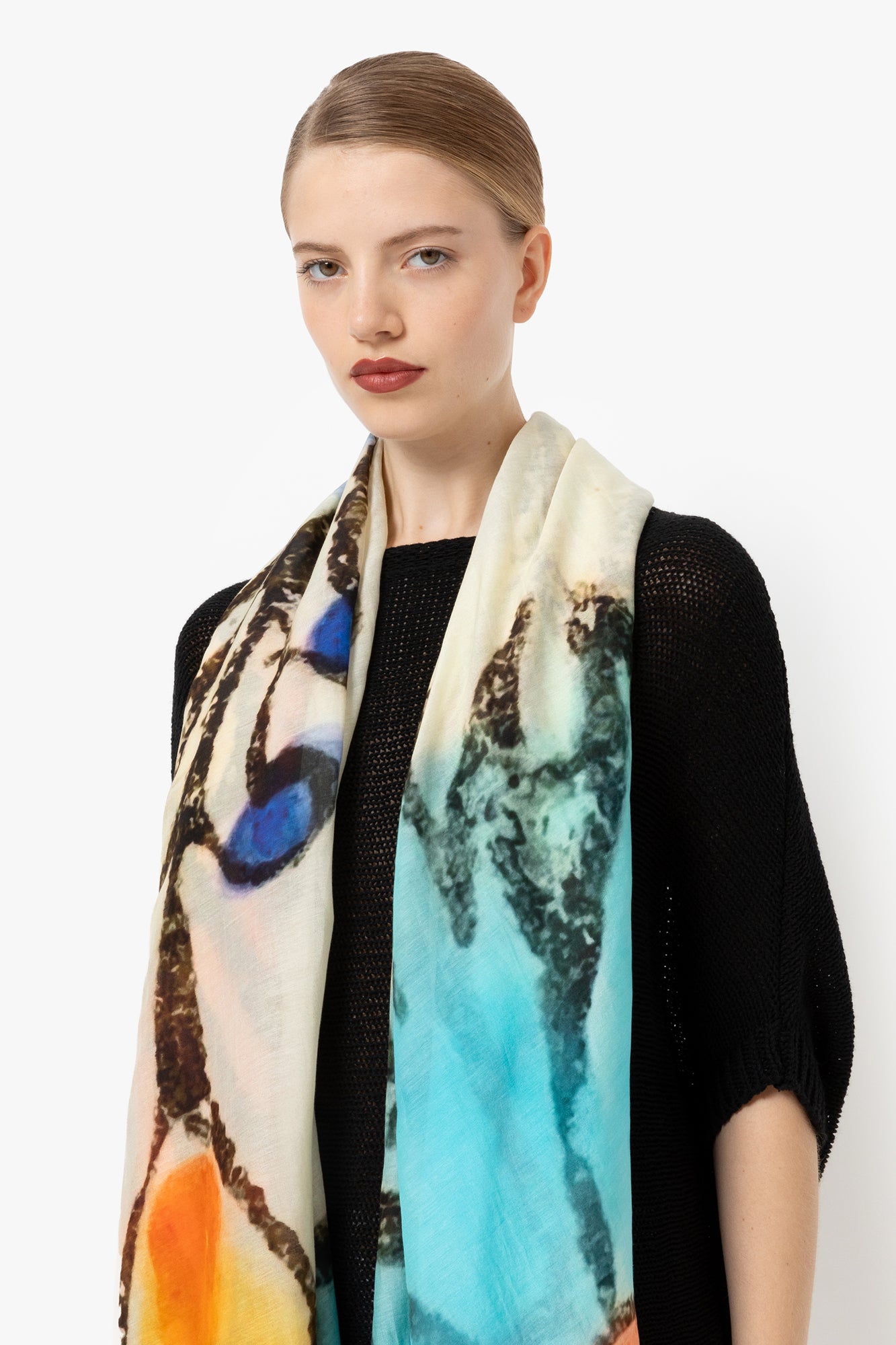 Talking Walls joy single face single face rectangular scarf syramik rectangle