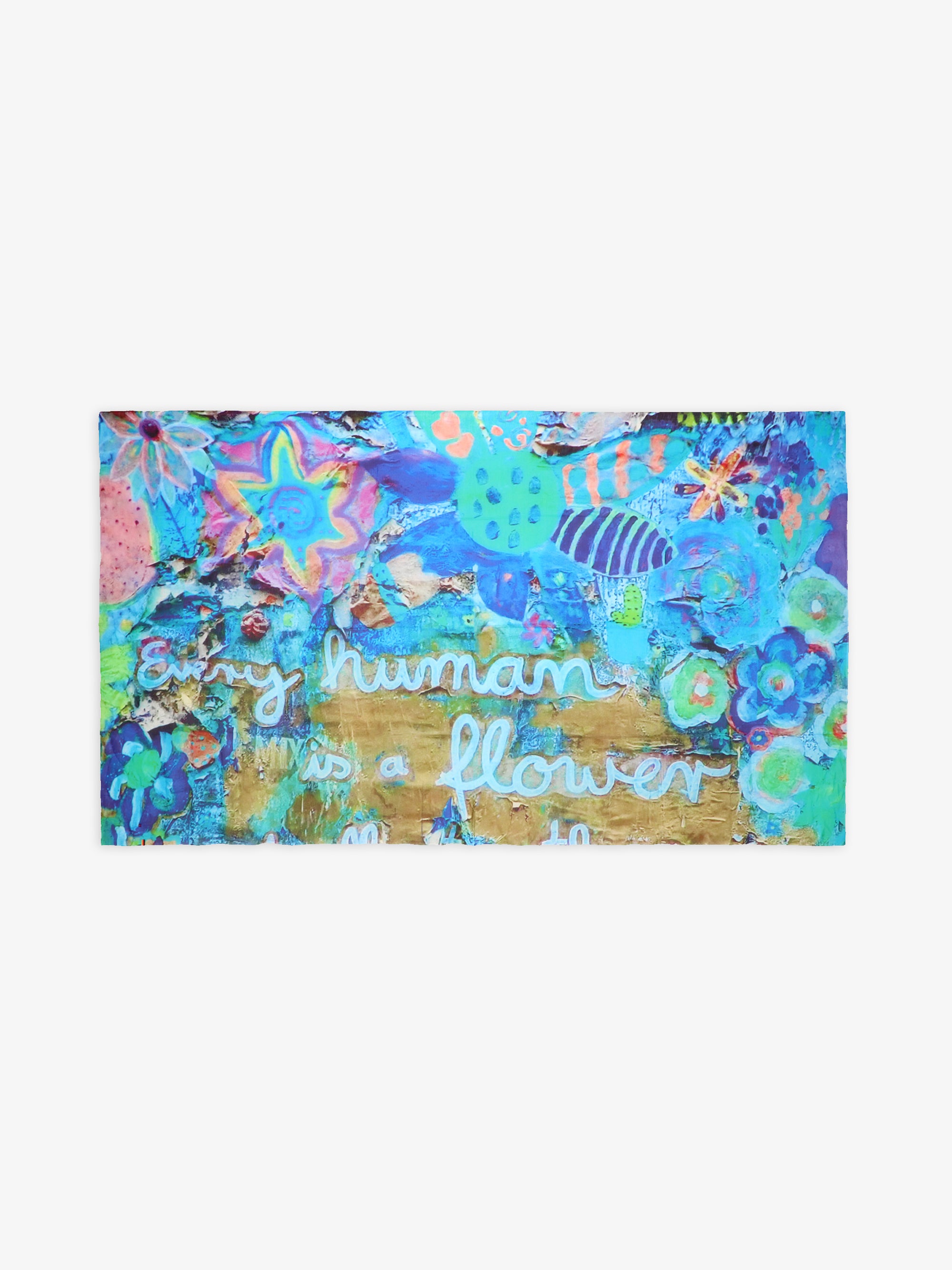 Talking Walls joy single face single face rectangular scarf the garden