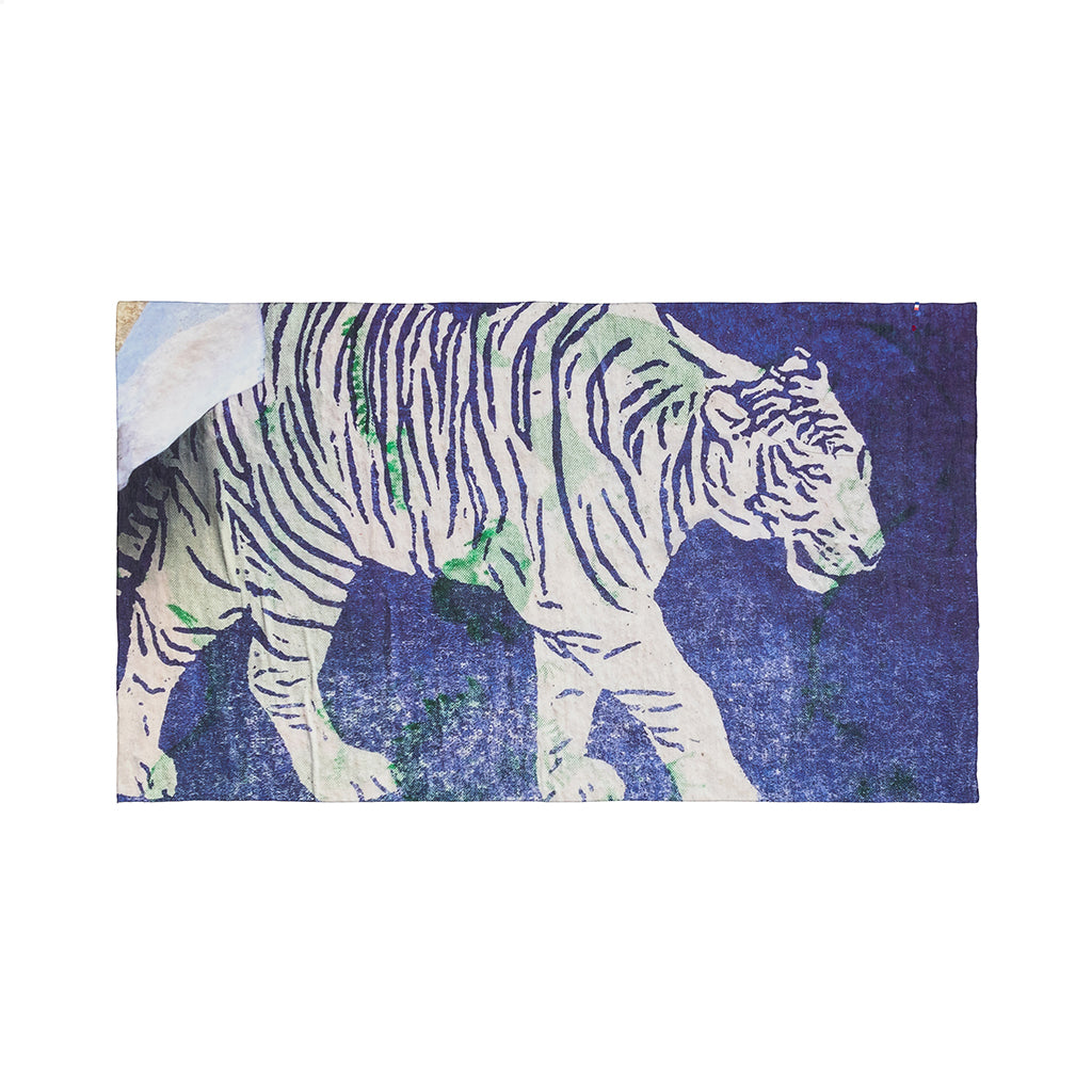 Talking Walls joy single face single face rectangular scarf tigre atlantique