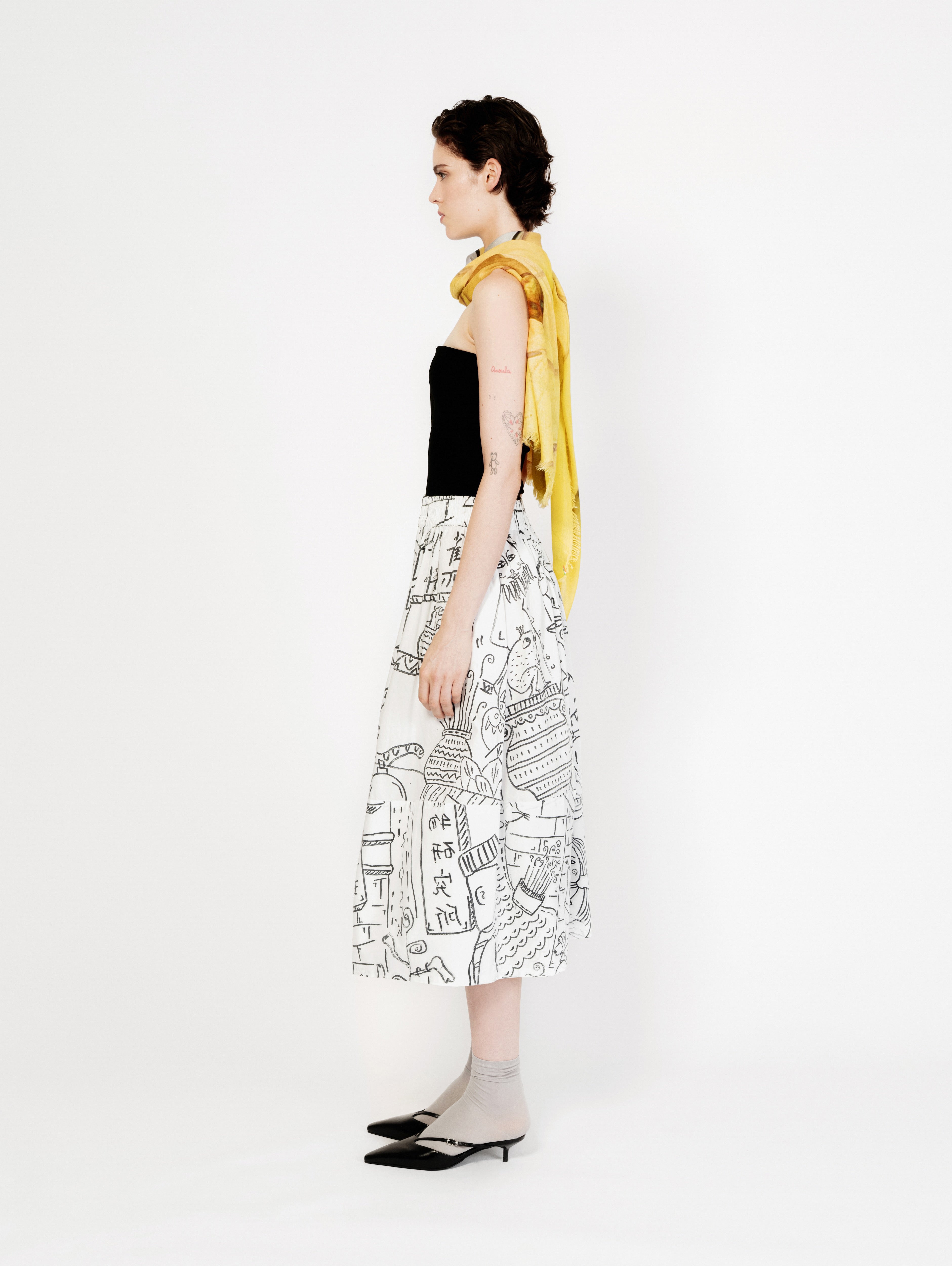 Talking Walls juju bao bao A-line midi skirt bao bao