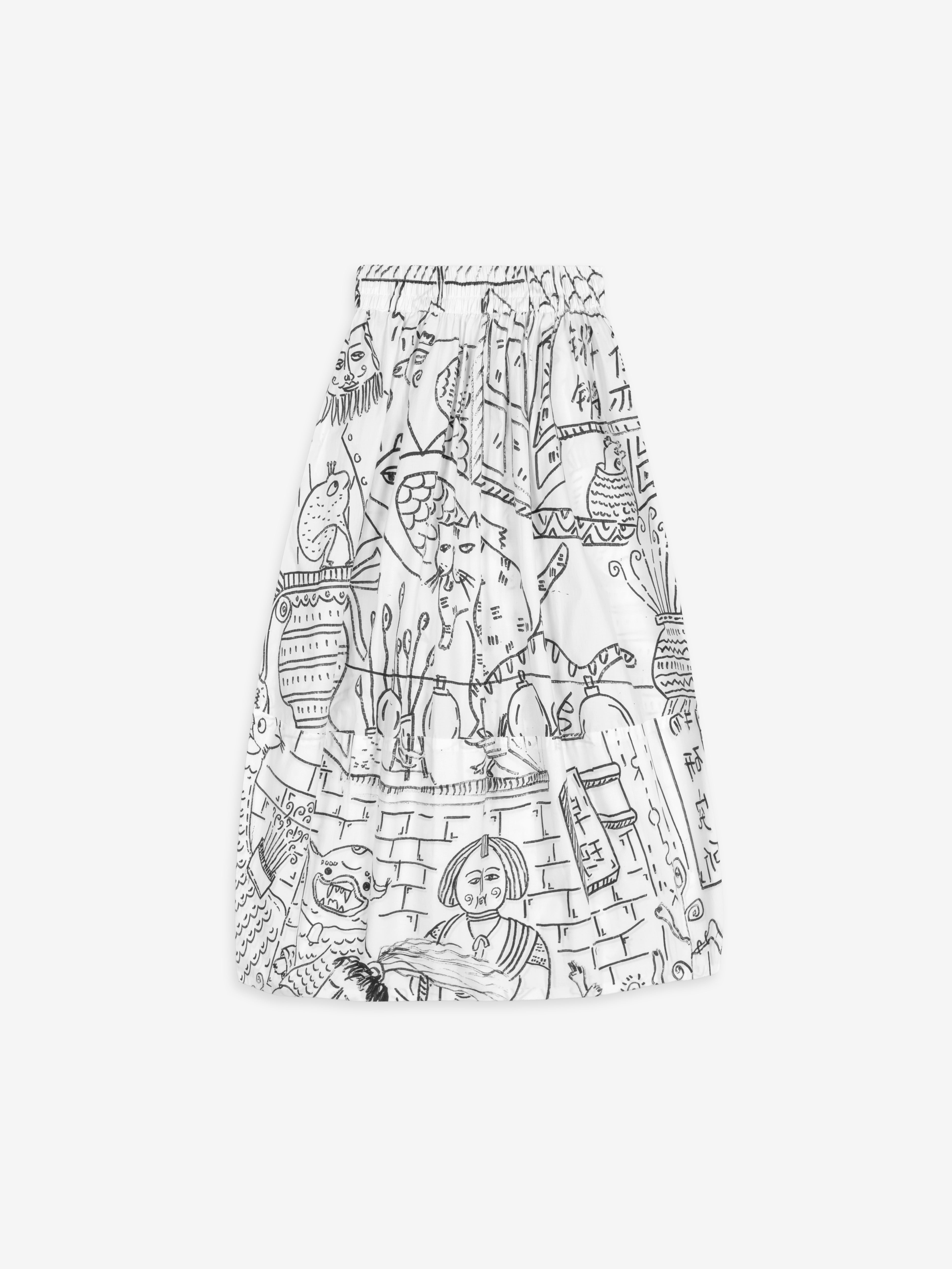Talking Walls juju bao bao A-line midi skirt bao bao