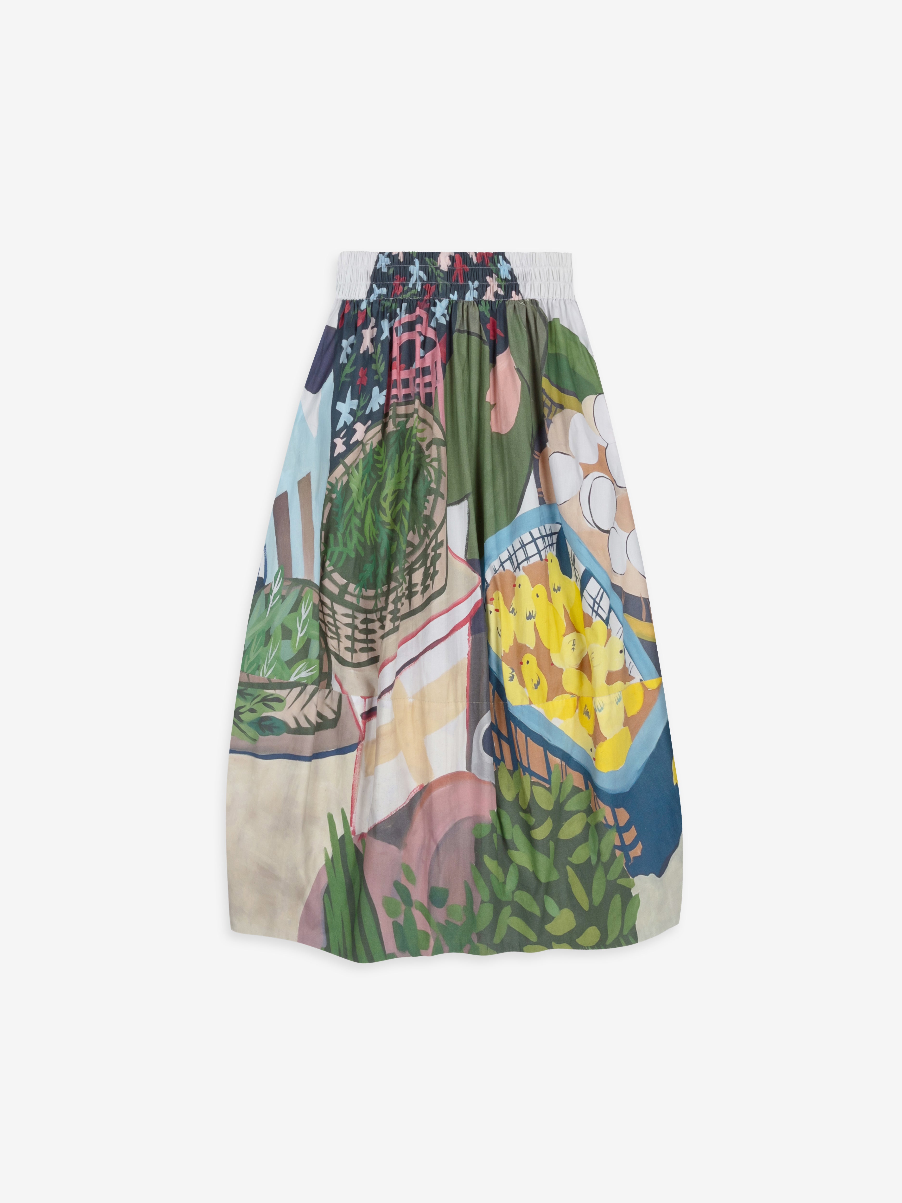 Talking Walls juju chicky chic A-line midi skirt chicky chic