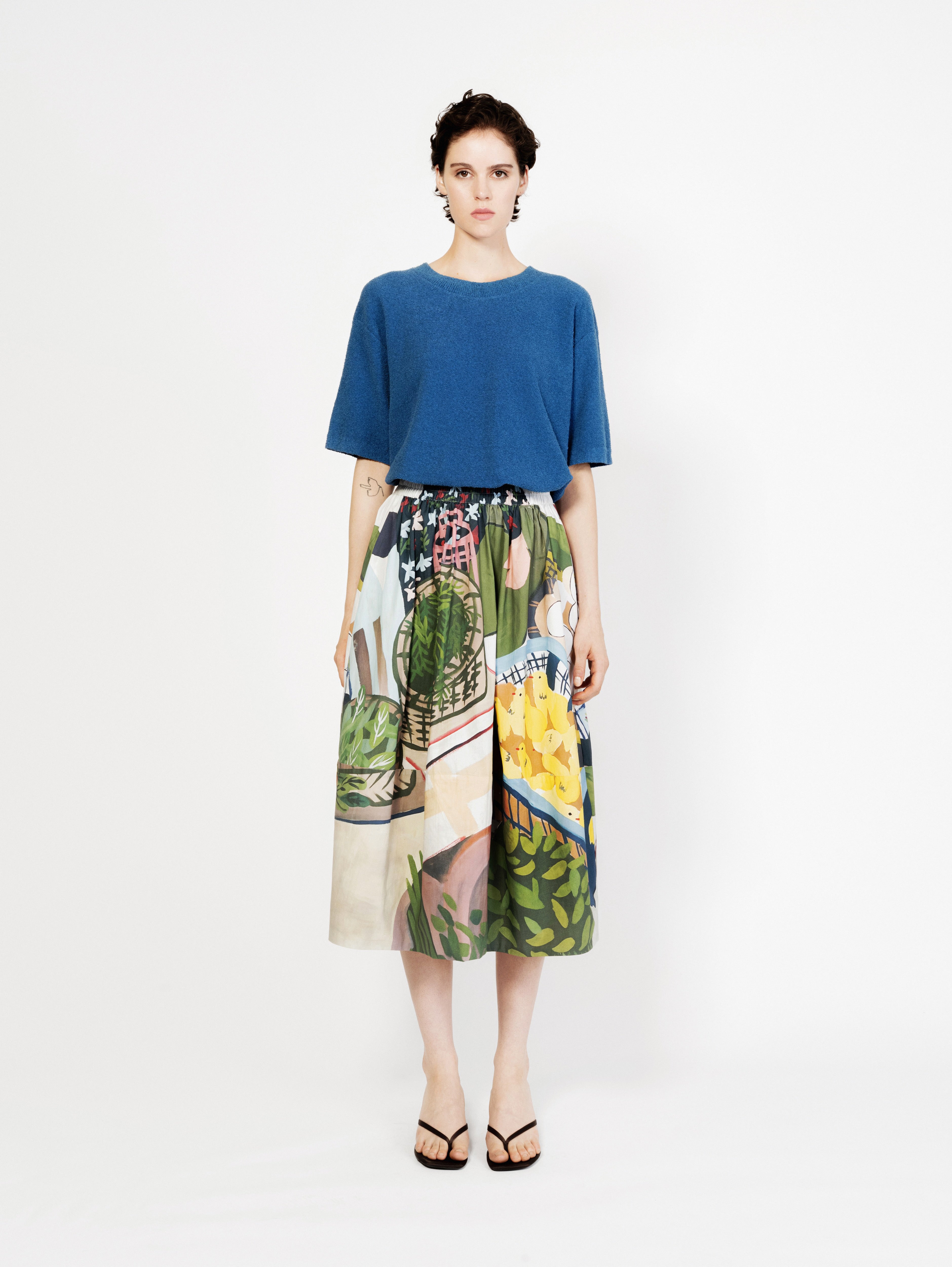 Talking Walls juju chicky chic A-line midi skirt chicky chic