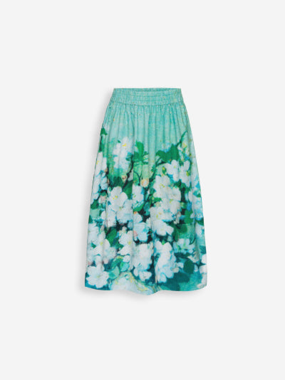 Talking Walls juju le bouquet A-line midi skirt le bouquet