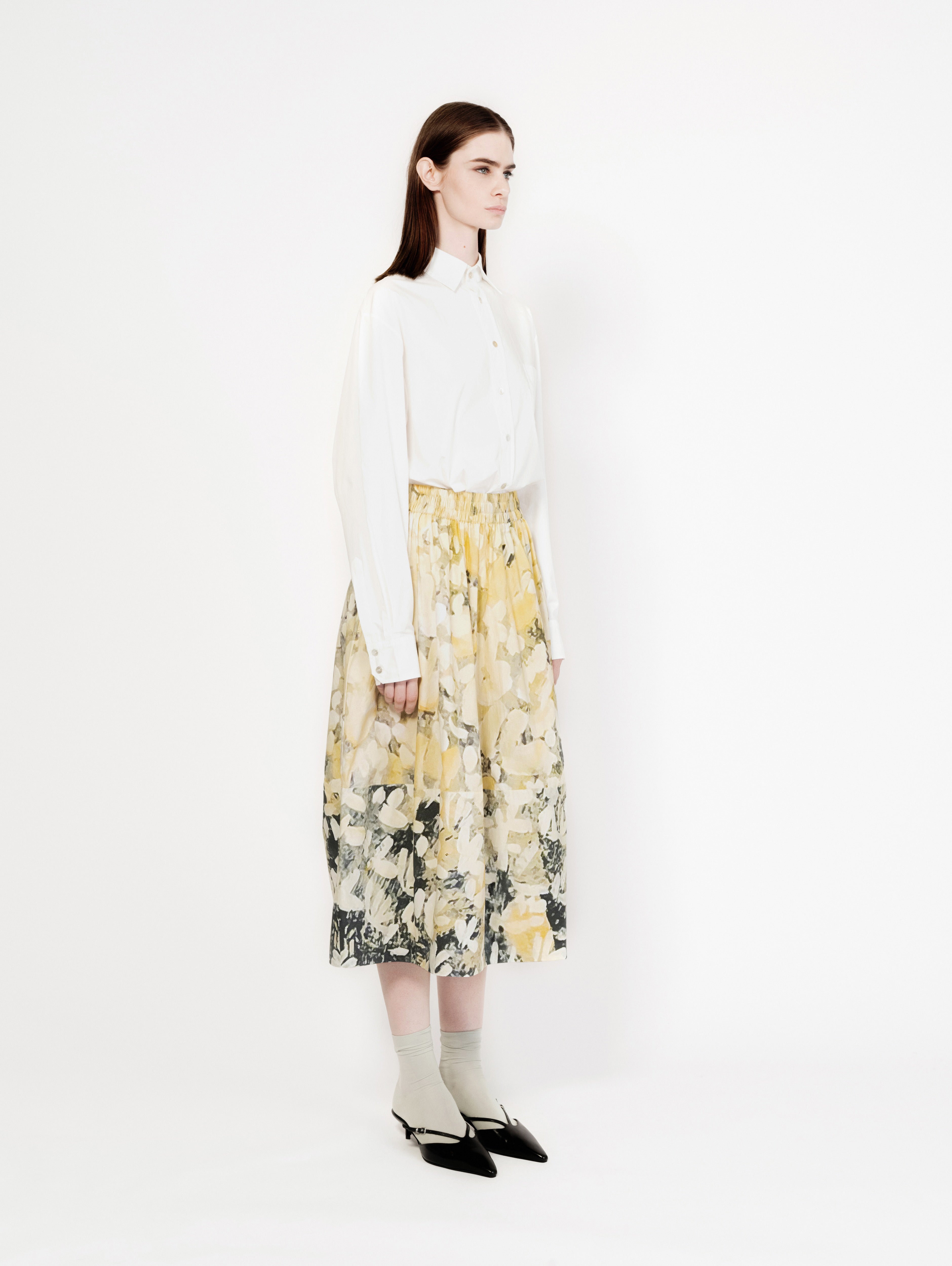 Talking Walls juju solène A-line midi skirt solène