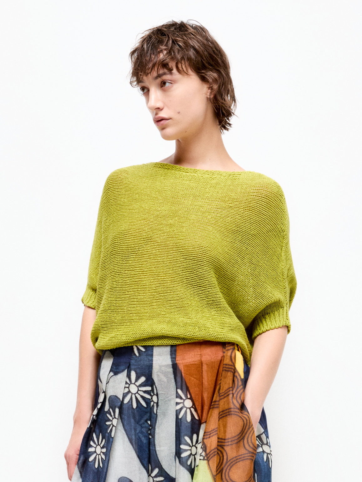 Talking Walls juliette green banana relaxed jumper green banana