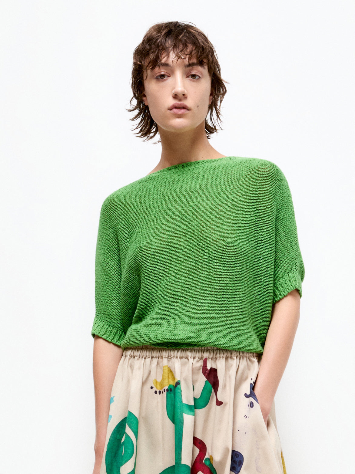 Talking Walls juliette kiwi relaxed jumper kiwi