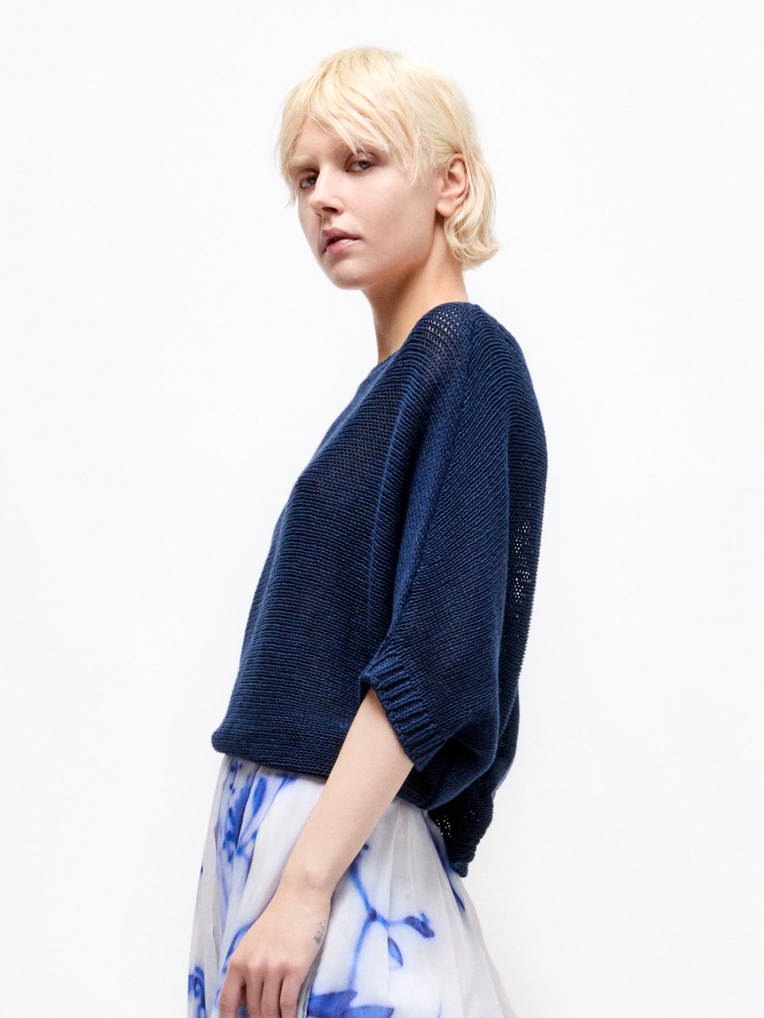 Talking Walls juliette marine relaxed jumper marine