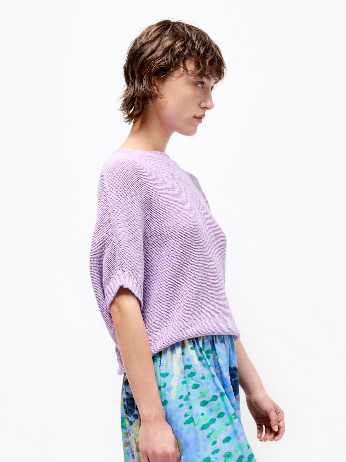 Talking Walls juliette orchid bloom relaxed jumper orchid bloom