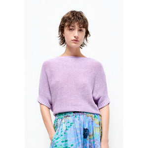 Talking Walls juliette orchid bloom relaxed jumper orchid bloom