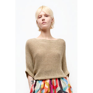 Talking Walls juliette summer sand relaxed jumper summer sand