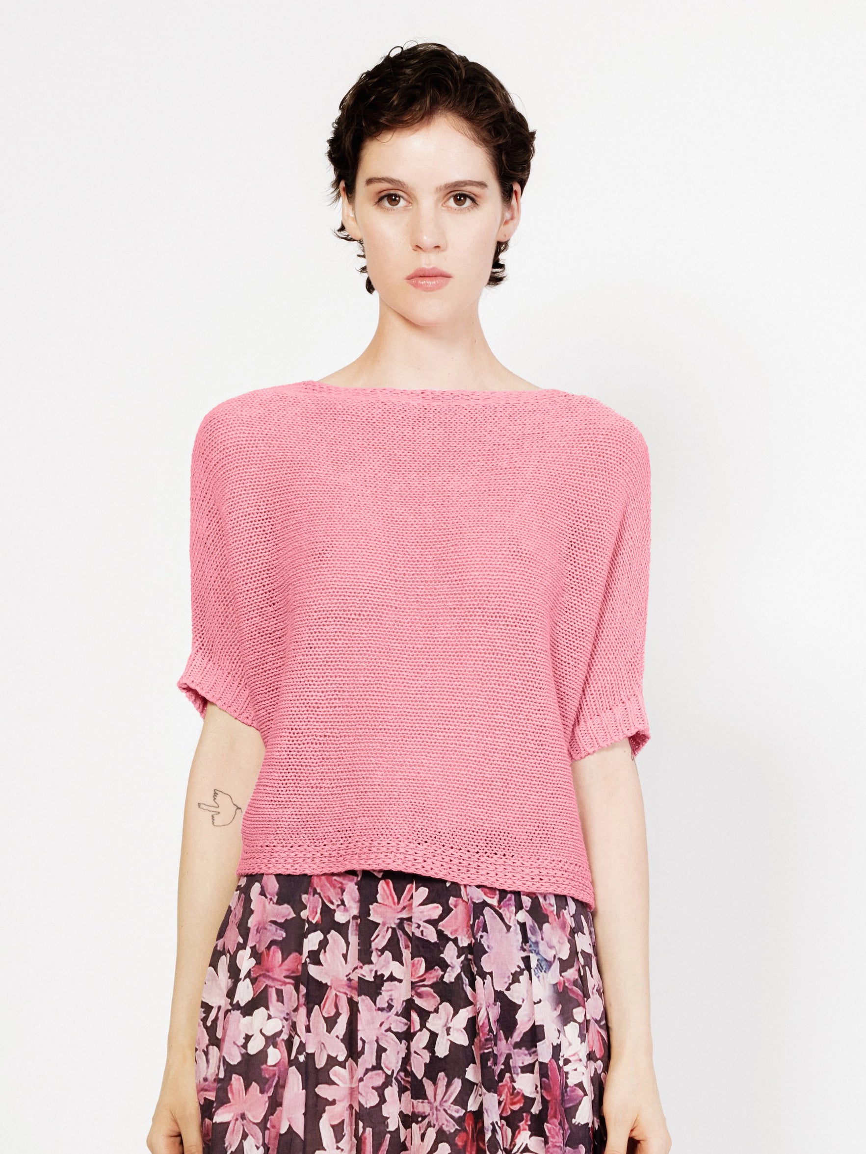 Talking Walls juliette sun kissed coral relaxed jumper sun kissed coral