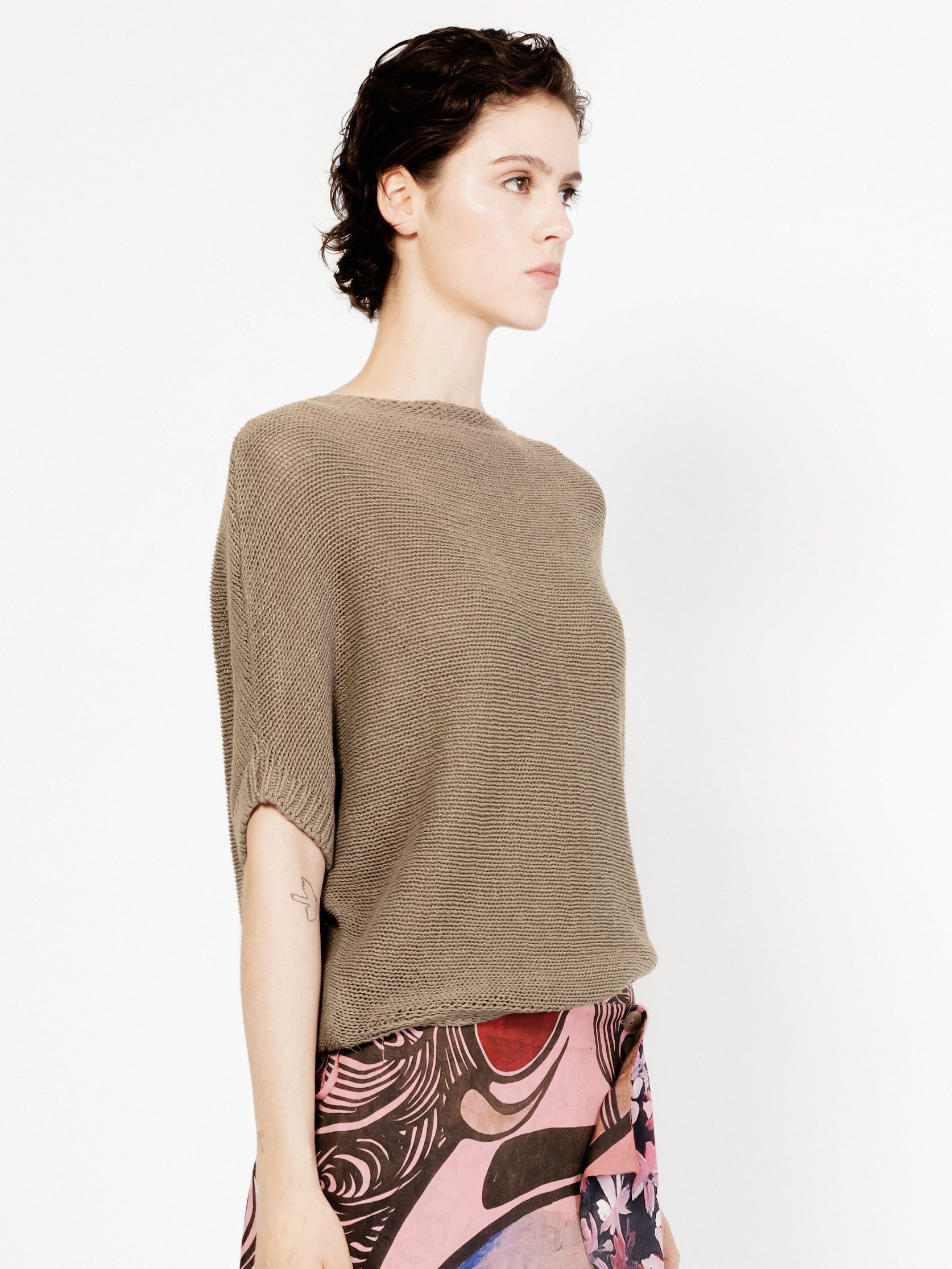 Talking Walls juliette taupe relaxed jumper taupe
