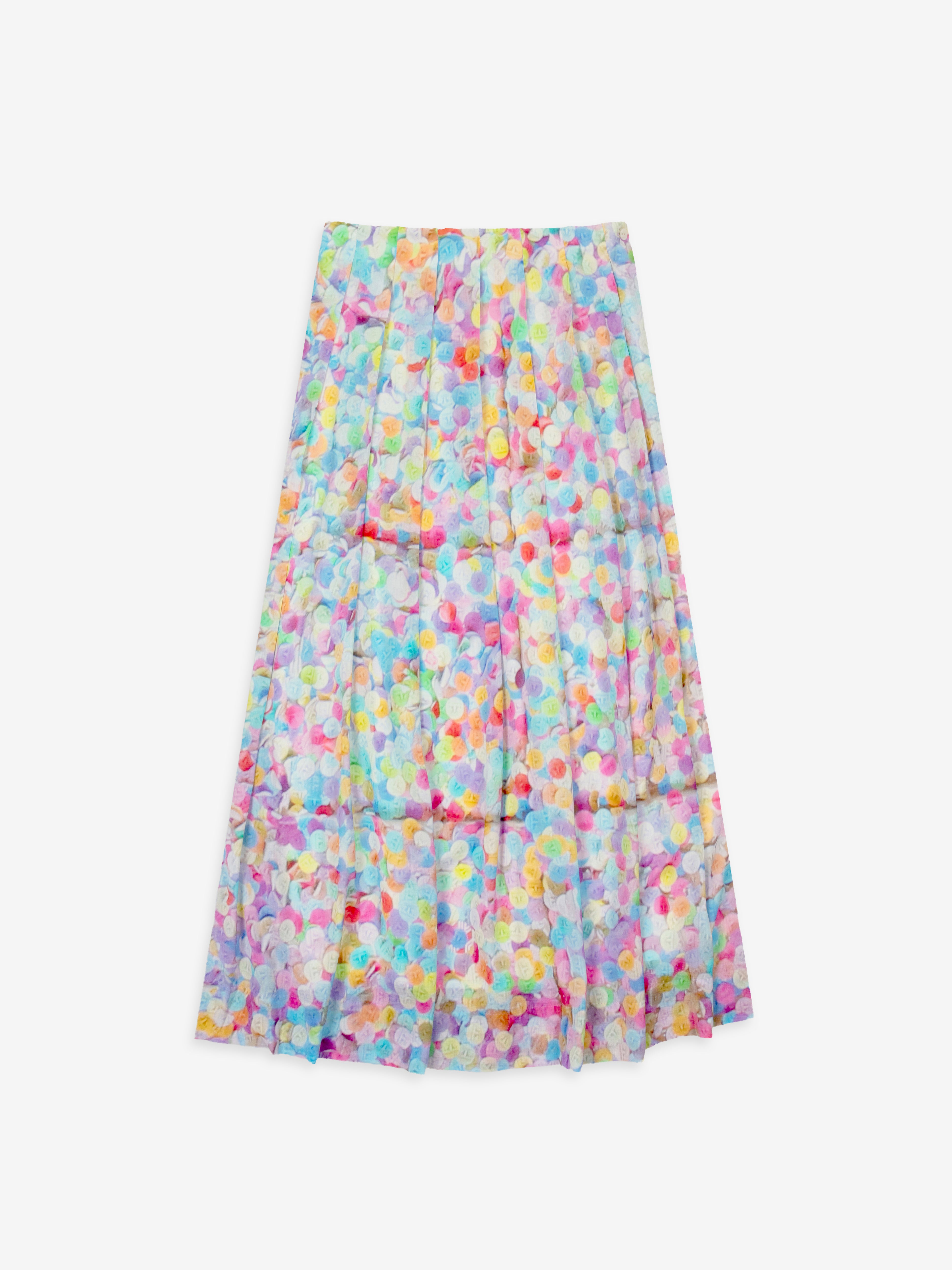 Talking Walls lily confetti pleated long skirt confetti