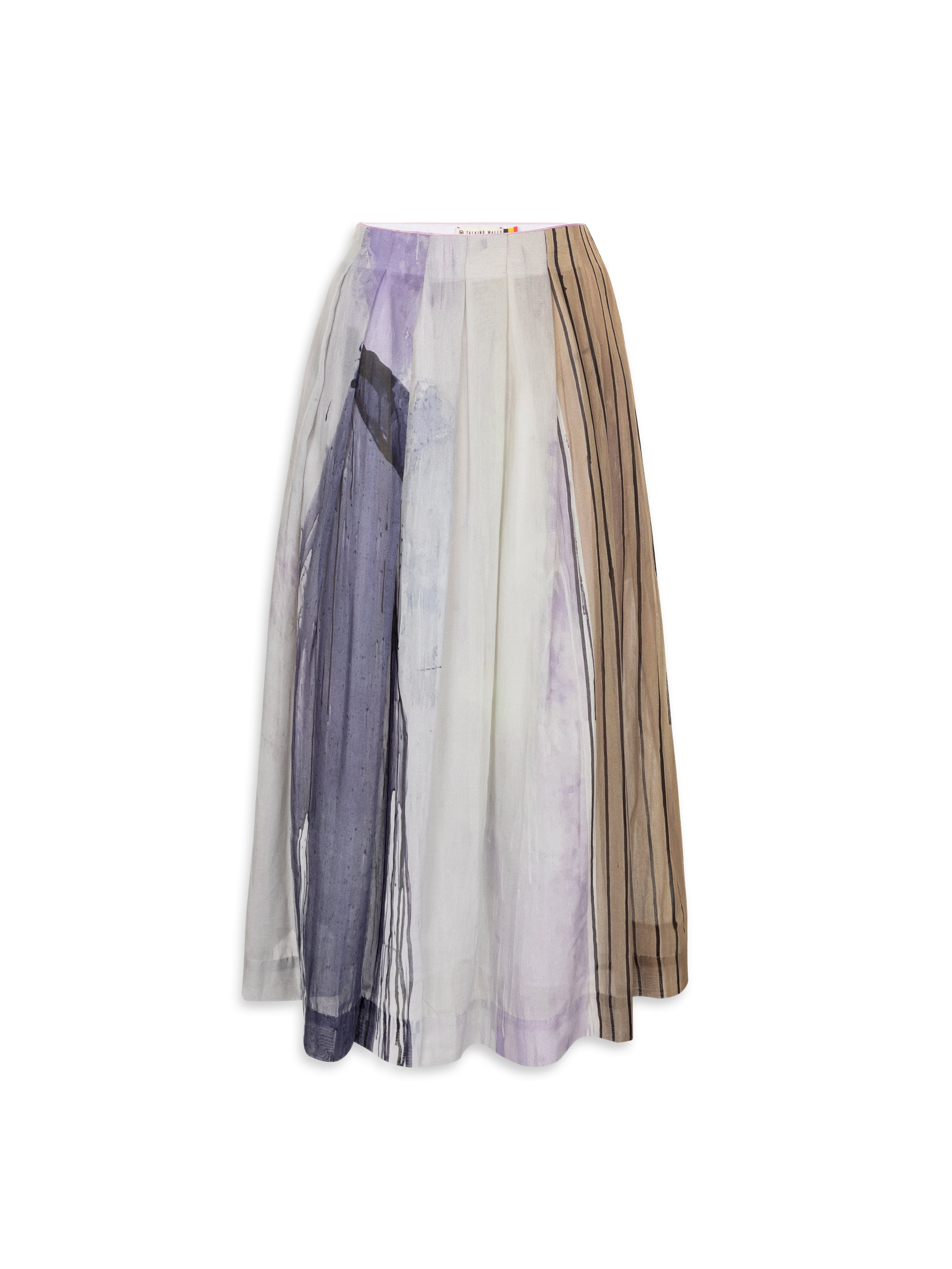 Talking Walls lily purple haze pleated long skirt purple haze