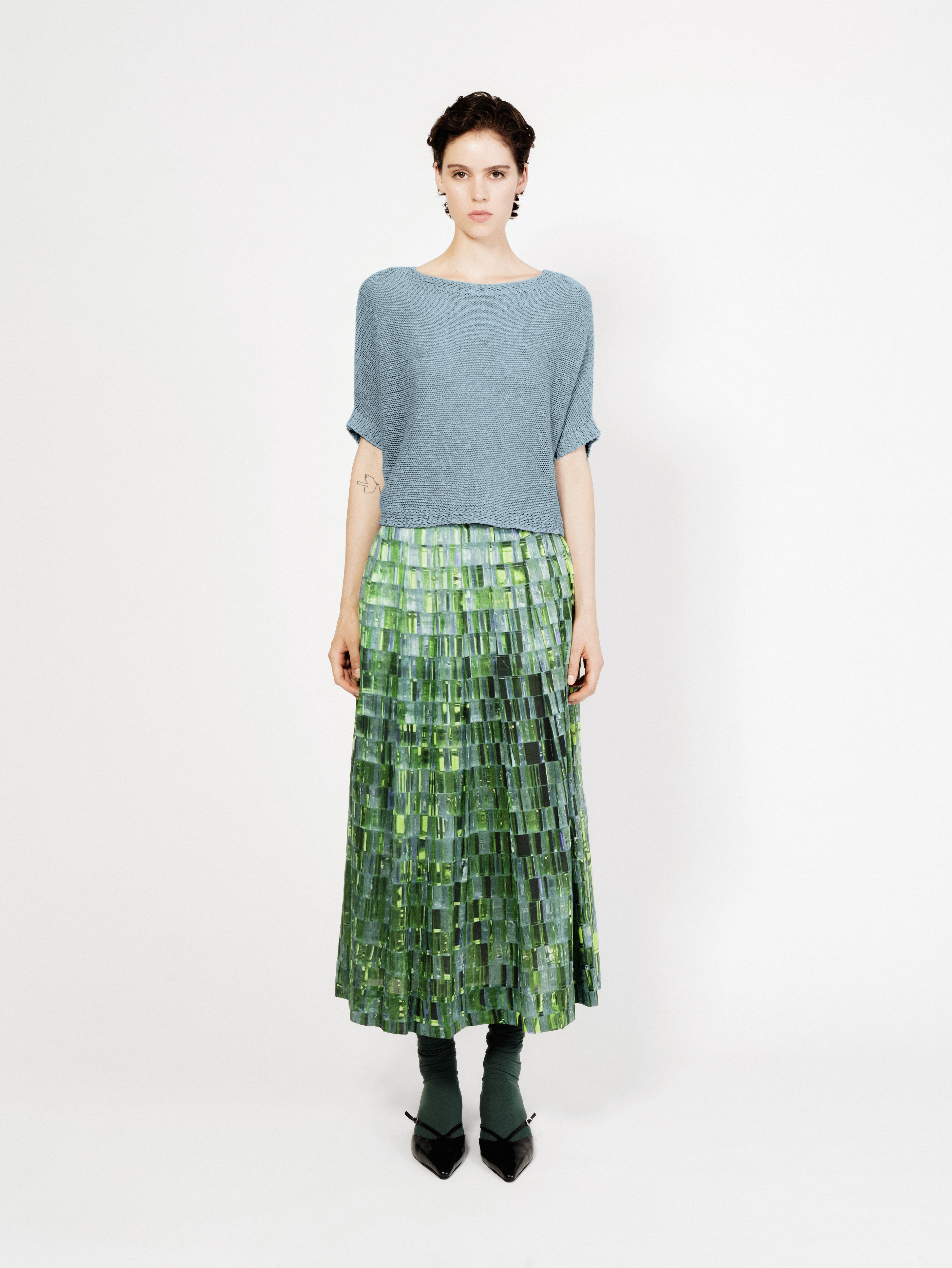 Talking Walls lily reflektor pleated long skirt reflektor
