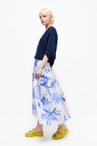 Talking Walls lily royal blue pleated long skirt royal blue