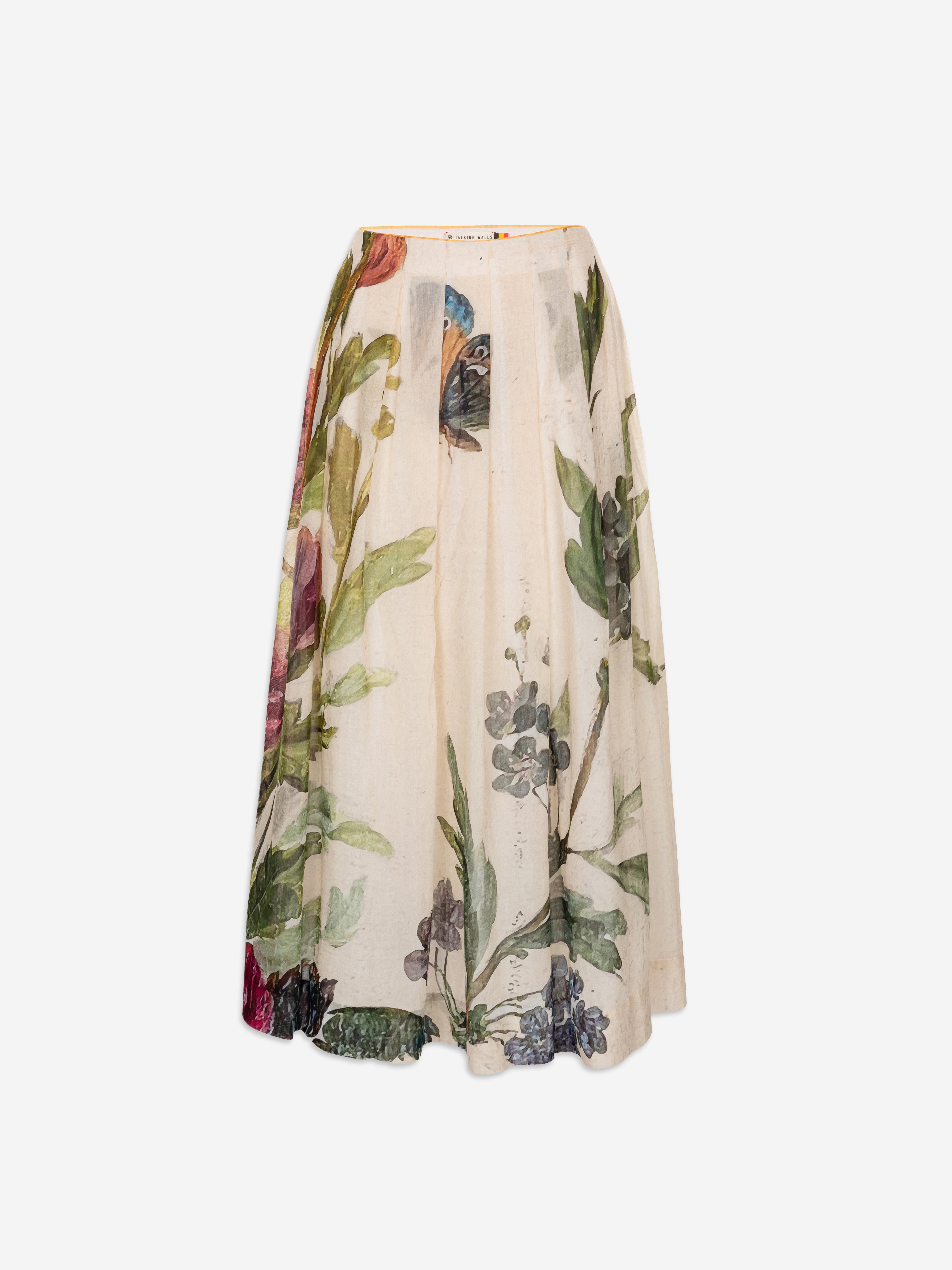 Talking Walls lily vienna spring pleated long skirt vienna spring