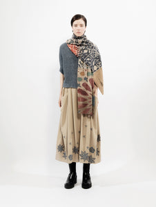 Talking Walls lina crimson knitted rectangular scarf crimson
