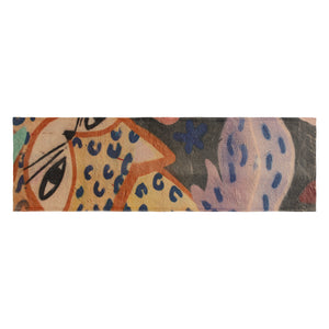 Talking Walls lina miow knitted rectangular scarf miow