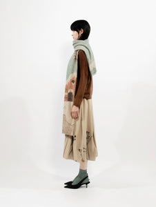 Talking Walls lina snow knitted rectangular scarf snow