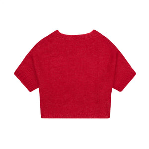Talking Walls lio lipstick red relaxed jumper lipstick red